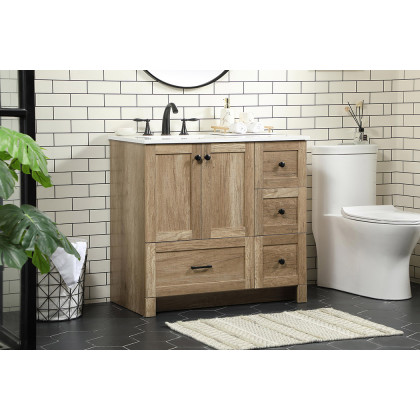 Elegant Bathroom Vanity - Natural Oak (VF2836NT)