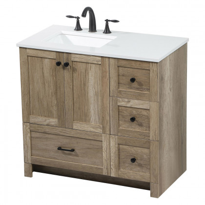 Elegant Bathroom Vanity - Natural Oak (VF2836NT)