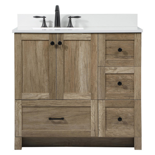 Elegant Bathroom Vanity - Natural Oak (VF2836NT-BS)