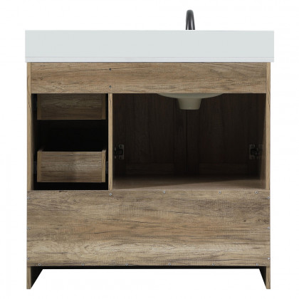 Elegant Bathroom Vanity - Natural Oak (VF2836NT-BS)