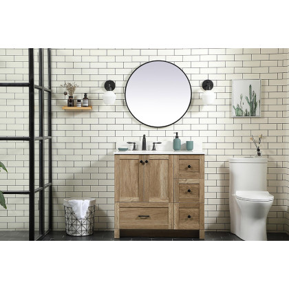 Elegant Bathroom Vanity - Natural Oak (VF2836NT-BS)