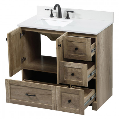 Elegant Bathroom Vanity - Natural Oak (VF2836NT-BS)