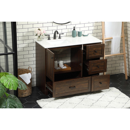 Elegant Bathroom Vanity - Espresso (VF2842EX)