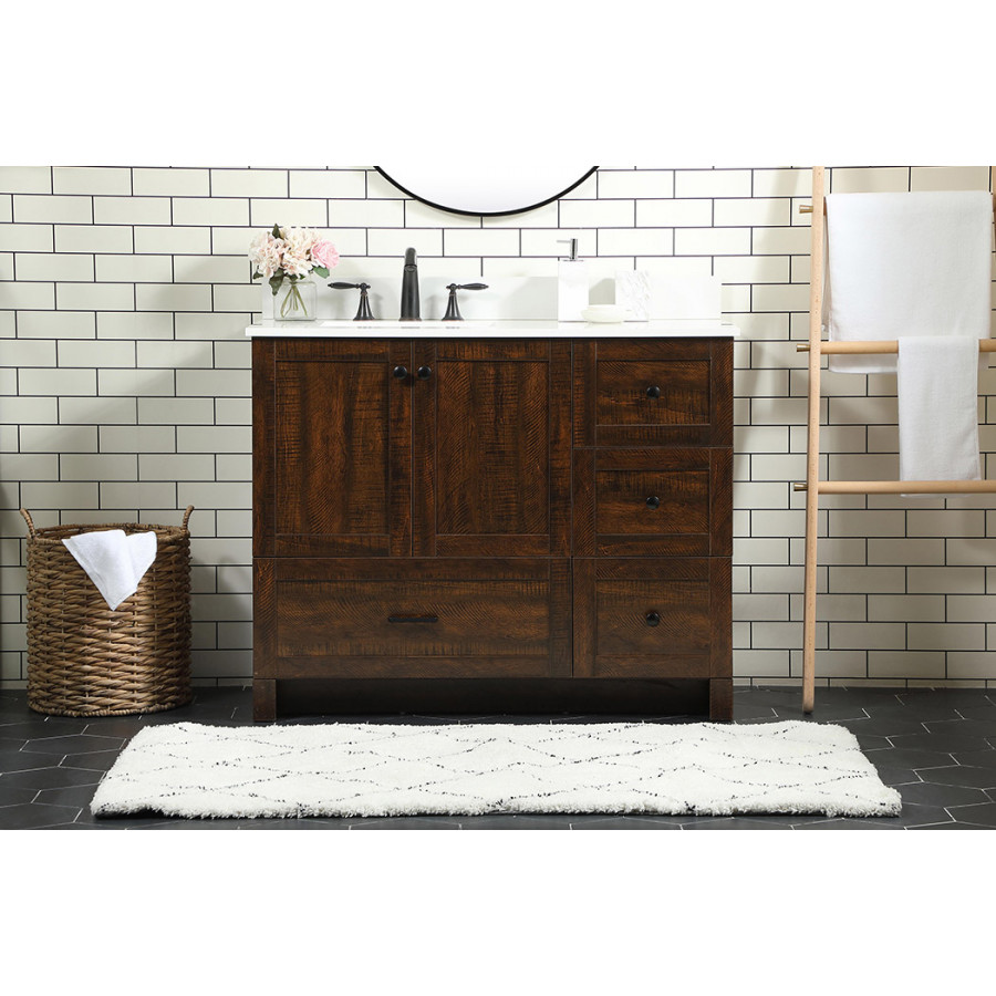 Elegant Bathroom Vanity - Espresso (VF2842EX-BS)