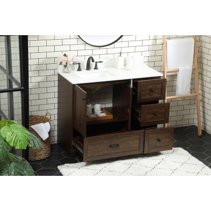 Elegant Bathroom Vanity - Espresso (VF2842EX-BS)