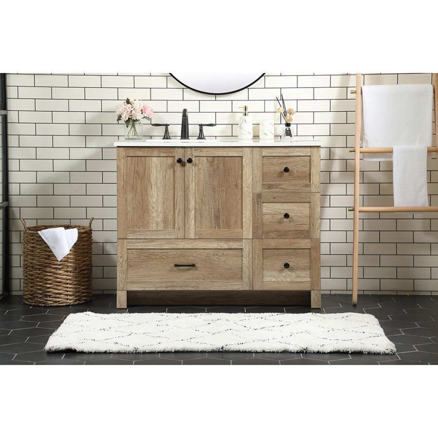 Elegant Bathroom Vanity - Natural Oak (VF2842NT)