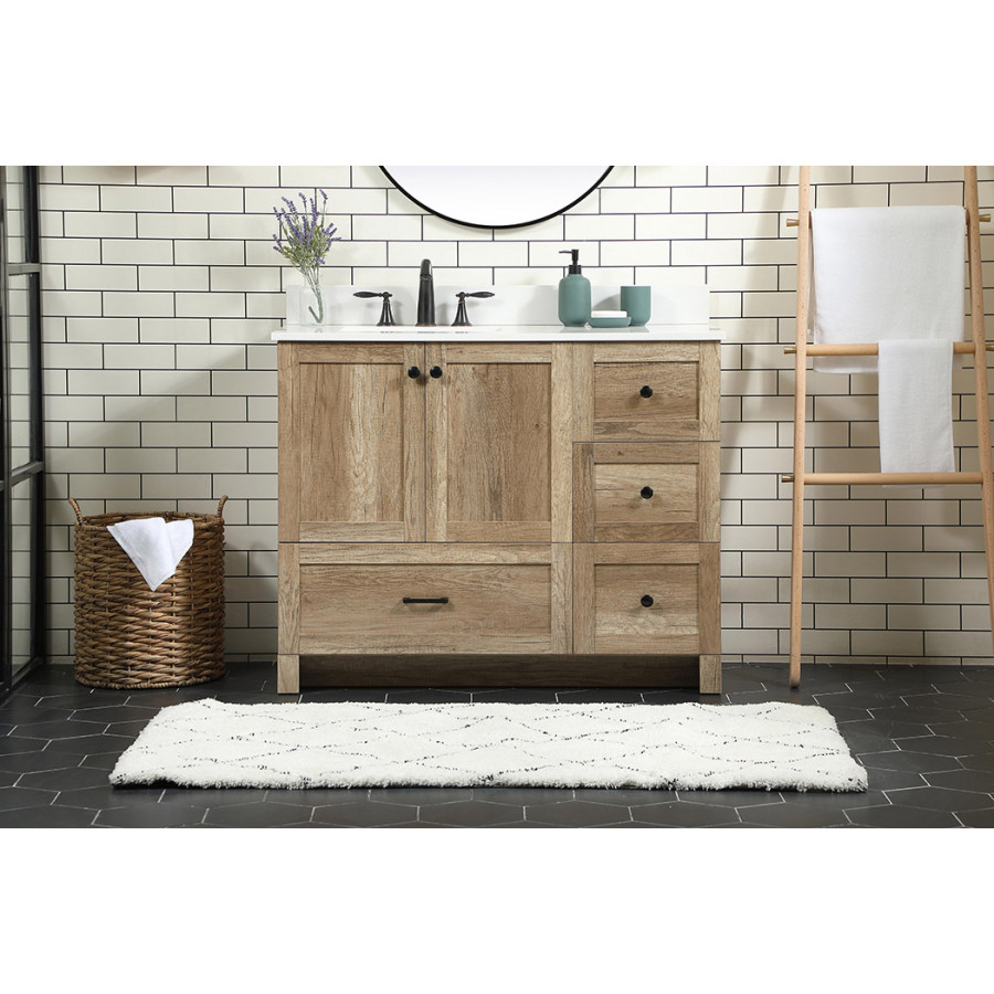 Elegant Bathroom Vanity - Natural Oak (VF2842NT-BS)