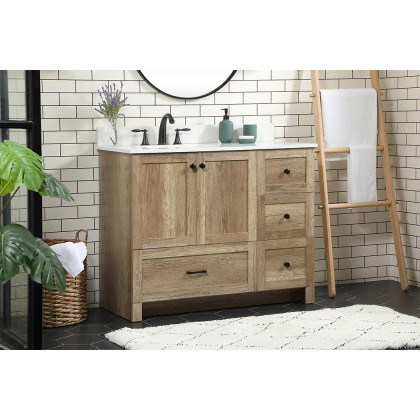 Elegant Bathroom Vanity - Natural Oak (VF2842NT-BS)