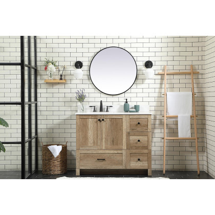 Elegant Bathroom Vanity - Natural Oak (VF2842NT-BS)