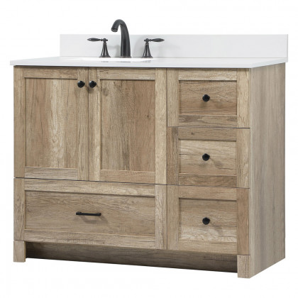 Elegant Bathroom Vanity - Natural Oak (VF2842NT-BS)