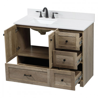 Elegant Bathroom Vanity - Natural Oak (VF2842NT-BS)