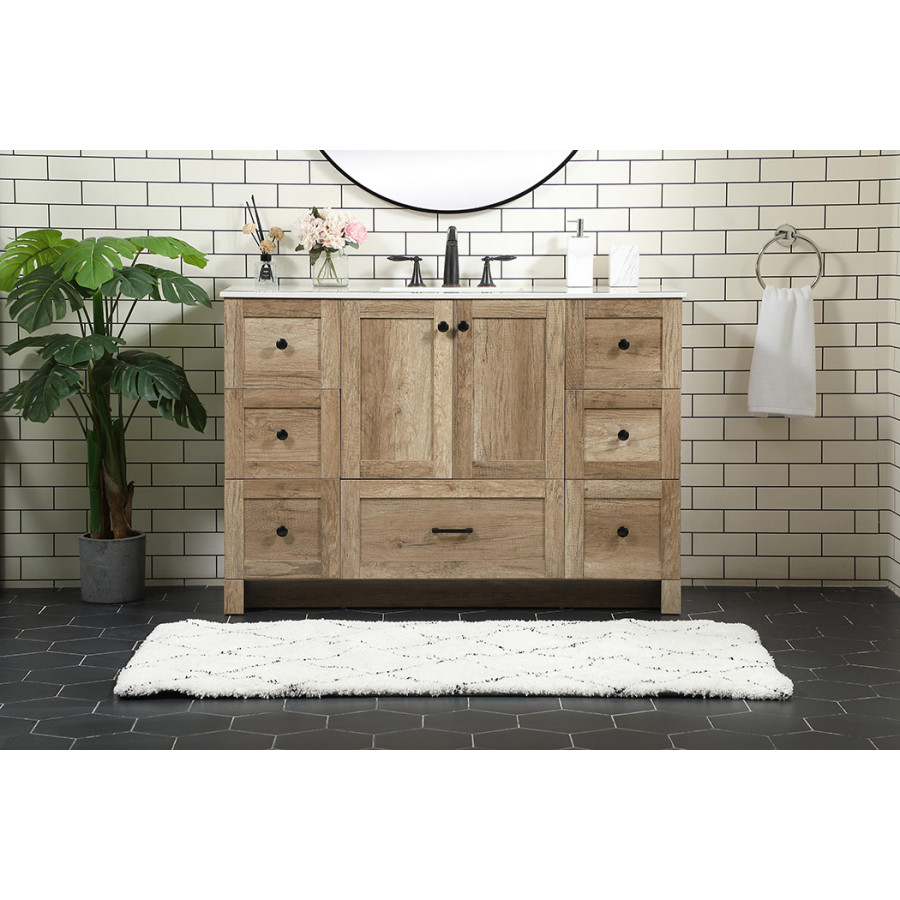 Elegant Bathroom Vanity - Natural Oak (VF2848NT)