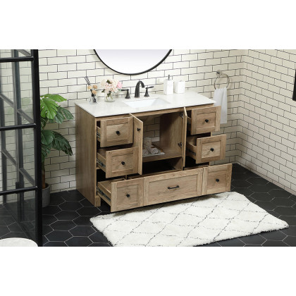 Elegant Bathroom Vanity - Natural Oak (VF2848NT)