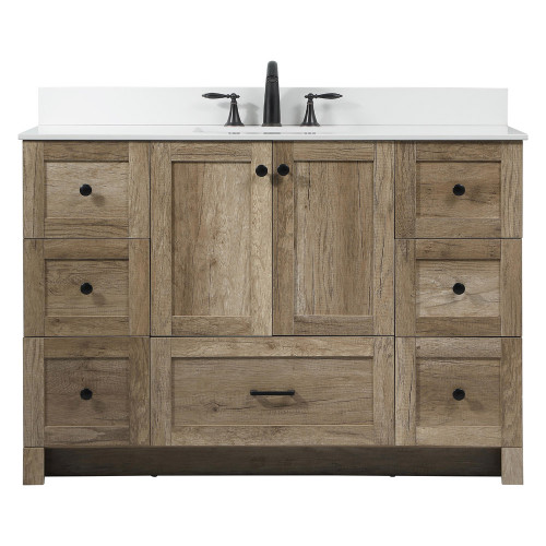 Elegant Bathroom Vanity - Natural Oak (VF2848NT-BS)