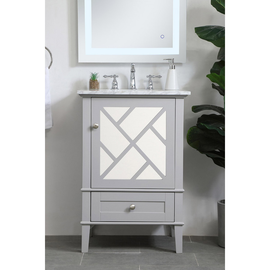 Elegant Bathroom Vanity - Gray, L 24" (VF30224GR)