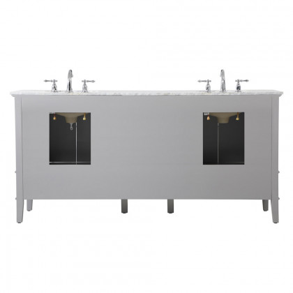 Elegant Bathroom Vanity - Gray, L 72" (VF30272DGR)