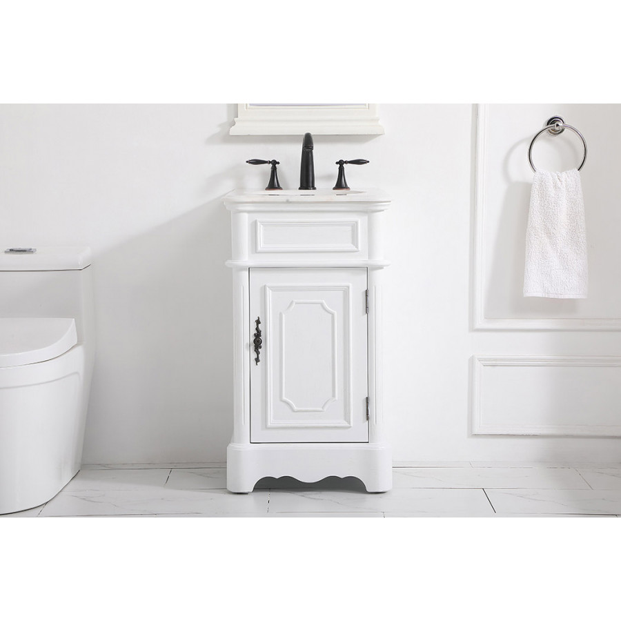 Elegant Bathroom Vanity - Antique White, L 19" (VF30419AW)