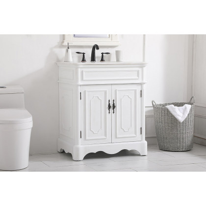 Elegant Bathroom Vanity - Antique White (VF30430AW)