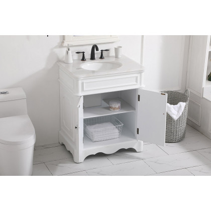 Elegant Bathroom Vanity - Antique White (VF30430AW)