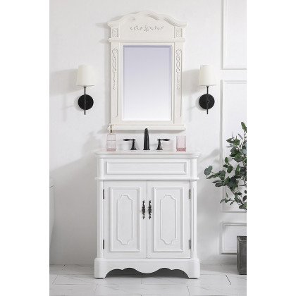Elegant Bathroom Vanity - Antique White (VF30430AW)