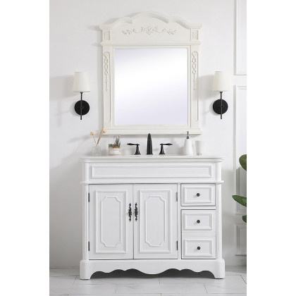 Elegant Bathroom Vanity - Antique White (VF30442AW)