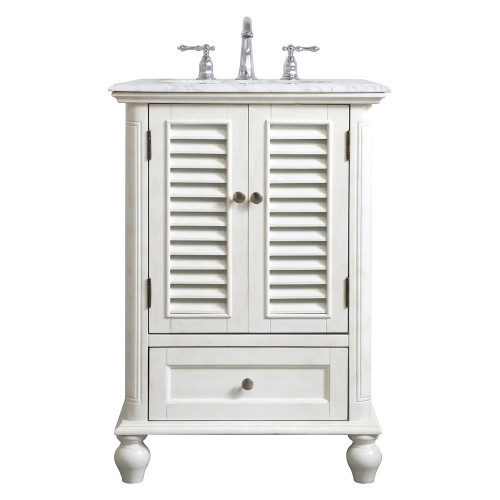 Elegant Bathroom Vanity - Antique White, L 24" (VF30524AW)