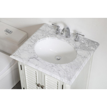 Elegant Bathroom Vanity - Antique White, L 24" (VF30524AW)