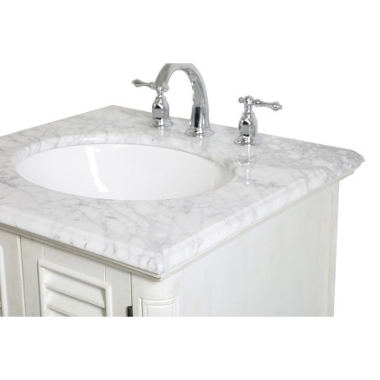 Elegant Bathroom Vanity - Antique White, L 24" (VF30524AW)