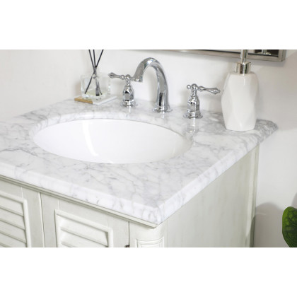 Elegant Bathroom Vanity - Antique White, L 24" (VF30524AW)