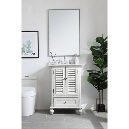 Elegant Bathroom Vanity - Antique White, L 24" (VF30524AW)