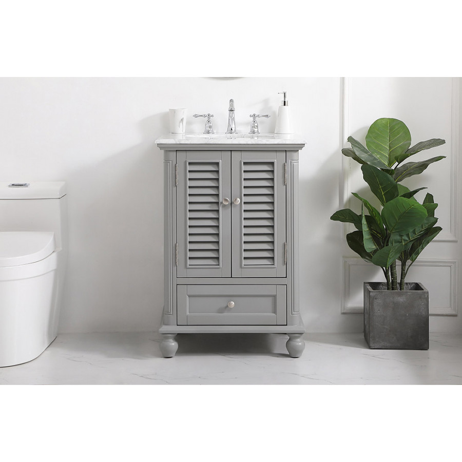 Elegant Bathroom Vanity - Gray, L 24" (VF30524GR)