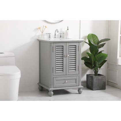 Elegant Bathroom Vanity - Gray, L 24" (VF30524GR)