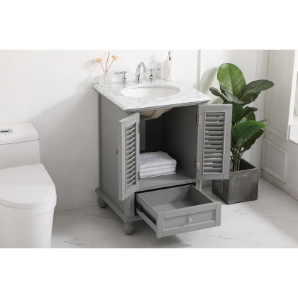 Elegant Bathroom Vanity - Gray, L 24" (VF30524GR)