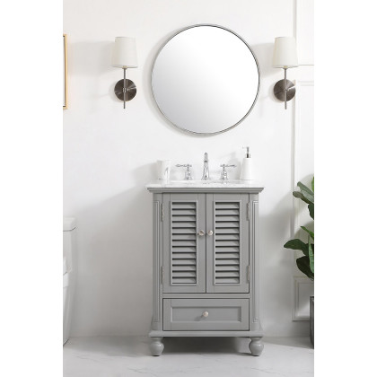 Elegant Bathroom Vanity - Gray, L 24" (VF30524GR)