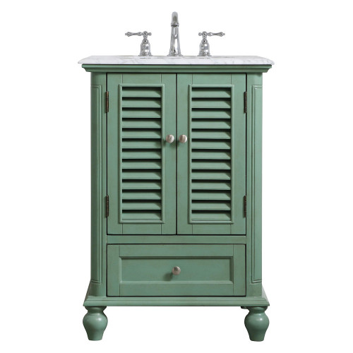 Elegant Bathroom Vanity - Vintage Mint, L 24" (VF30524VM)