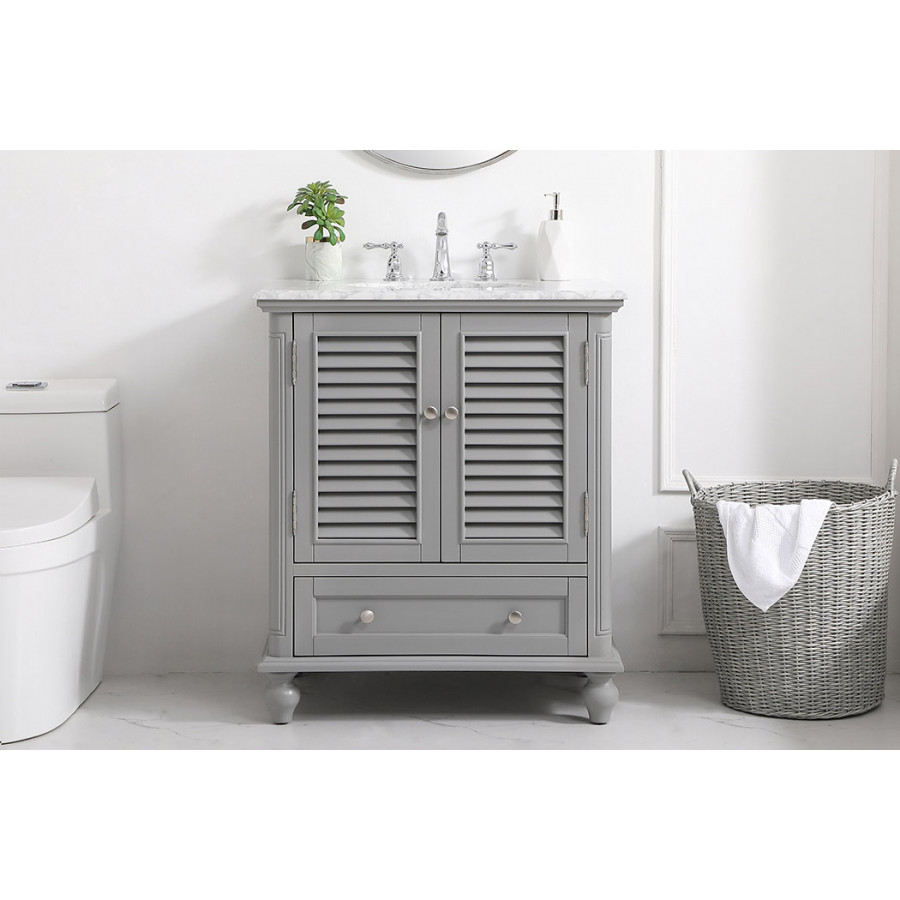 Elegant Bathroom Vanity - Gray, L 30" (VF30530GR)