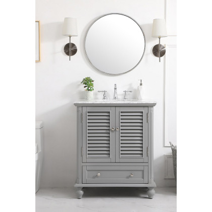 Elegant Bathroom Vanity - Gray, L 30" (VF30530GR)