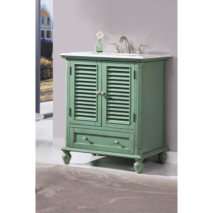 Elegant Bathroom Vanity - Vintage Mint, L 30" (VF30530VM)