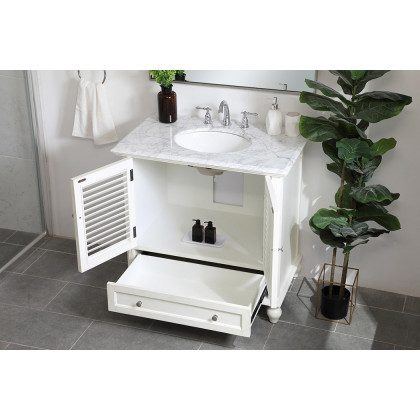 Elegant Bathroom Vanity - Antique White, L 36" (VF30536AW)