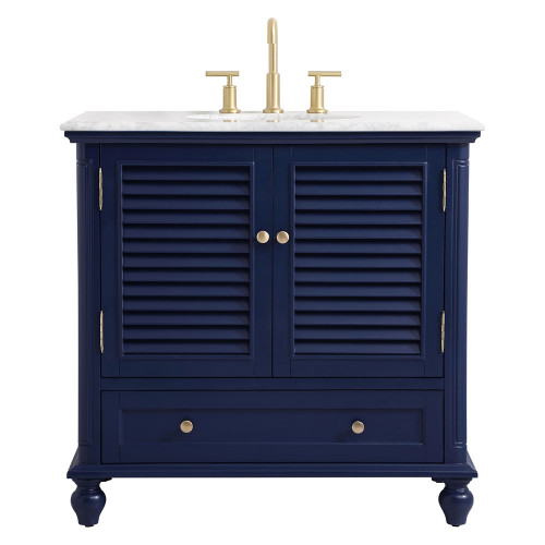 Elegant Bathroom Vanity - Blue, L 36" (VF30536BL)