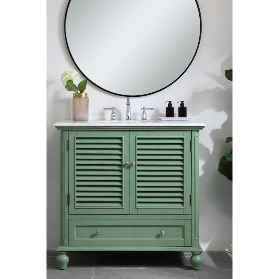 Elegant Bathroom Vanity - Vintage Mint, L 36" (VF30536VM)