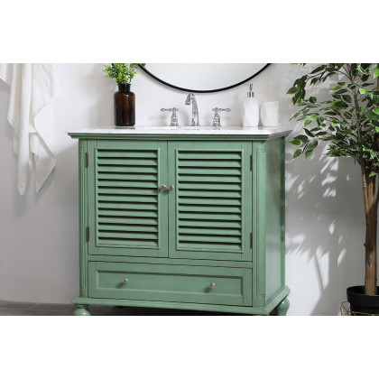 Elegant Bathroom Vanity - Vintage Mint, L 36" (VF30536VM)