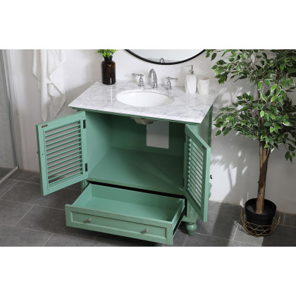 Elegant Bathroom Vanity - Vintage Mint, L 36" (VF30536VM)