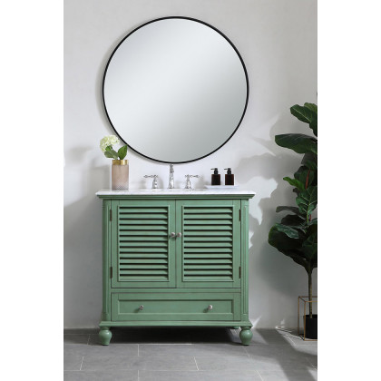 Elegant Bathroom Vanity - Vintage Mint, L 36" (VF30536VM)