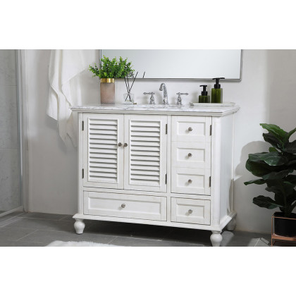Elegant Bathroom Vanity - Antique White (VF30542AW)