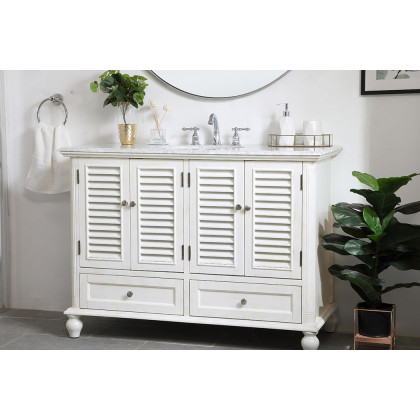 Elegant Bathroom Vanity - Antique White (VF30548AW)