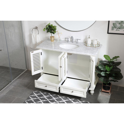 Elegant Bathroom Vanity - Antique White (VF30548AW)
