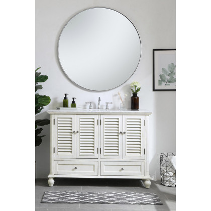 Elegant Bathroom Vanity - Antique White (VF30548AW)