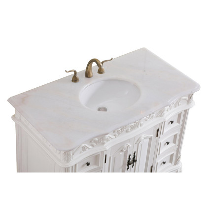 Elegant Bathroom Vanity - Antique White, L 42" (VF38842AW)