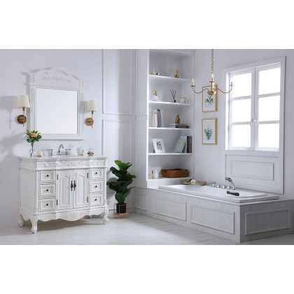 Elegant Bathroom Vanity - Antique White, L 42" (VF38842AW)